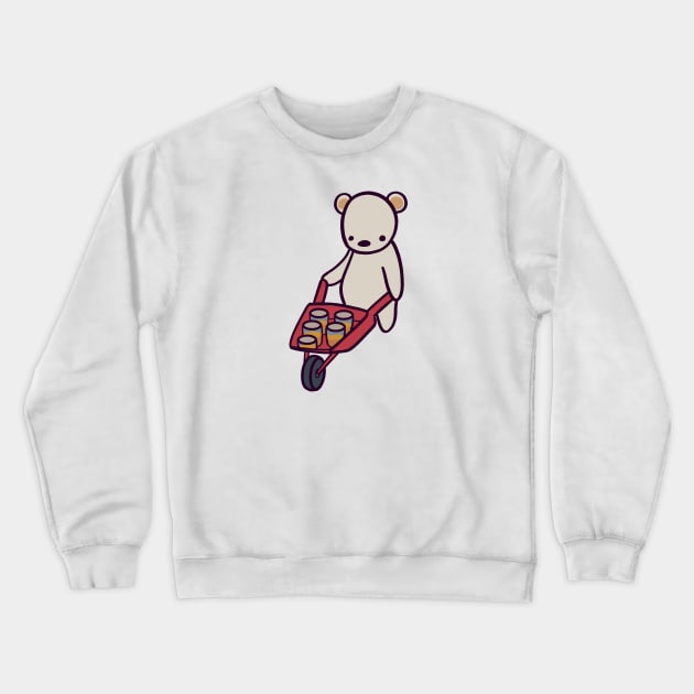 Polar Bear Honey Wheelbarrow Delivery Crewneck Sweatshirt by ThumboArtBumbo